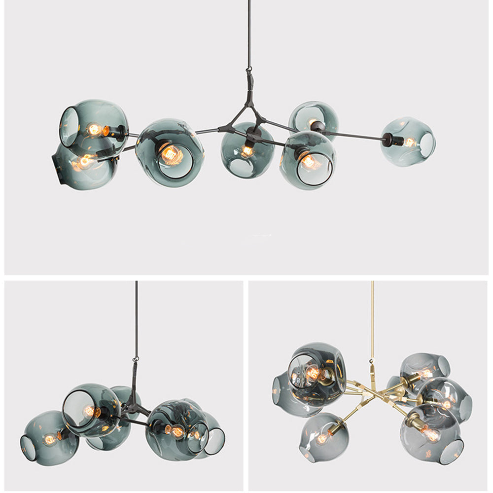 Beautiful Blue Crystal Hanging Chandelier Light