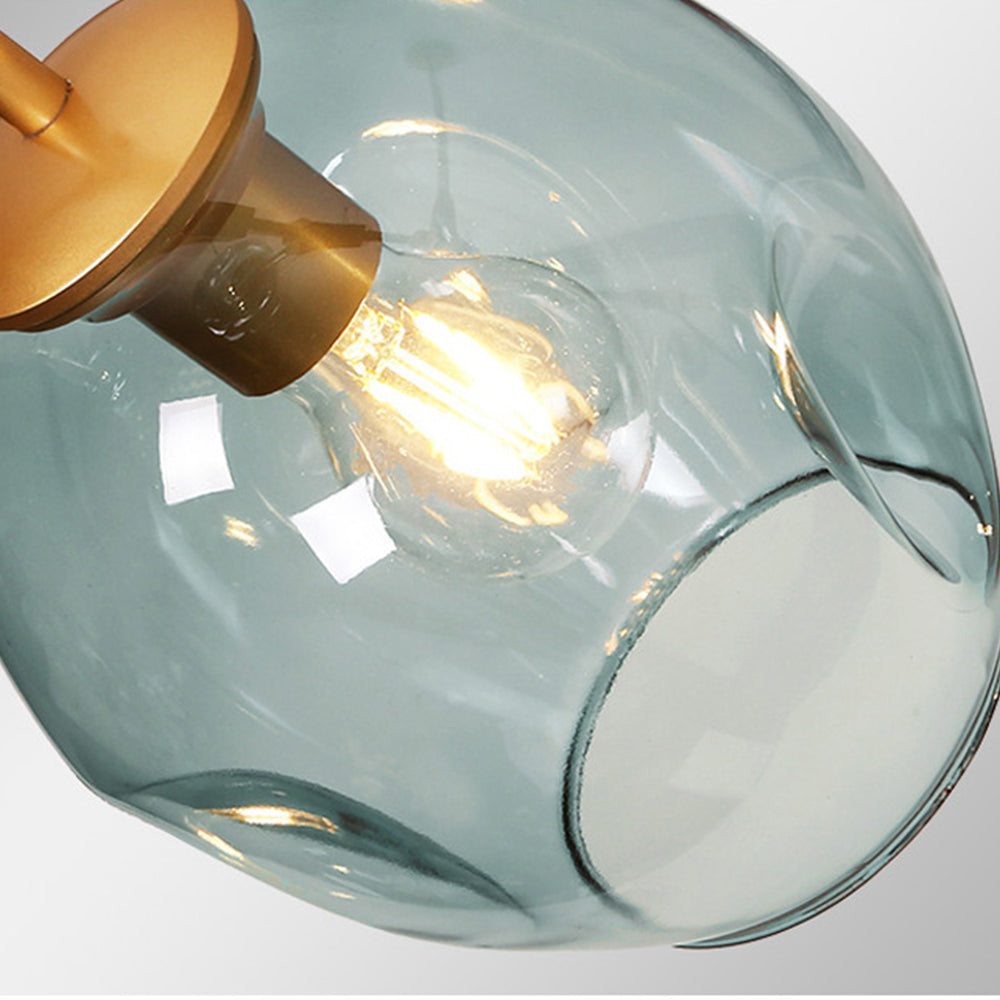 Beautiful Blue Crystal Hanging Chandelier Light