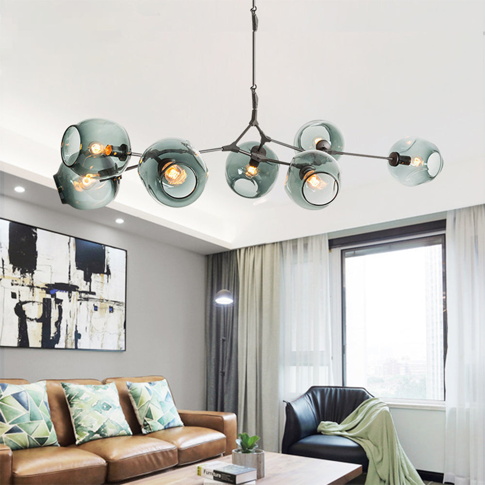 Beautiful Blue Crystal Hanging Chandelier Light - Halri