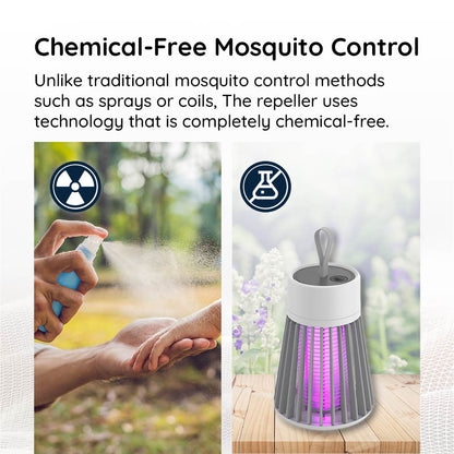 Compact USB Powered Mosquito Killer Lamp with LED Light