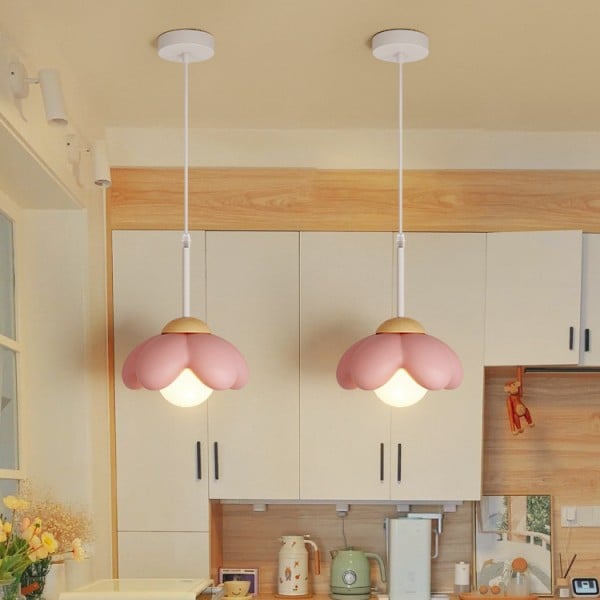 Pink Floral Hanging Lamp - Halri