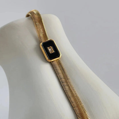 Bold Chain Herringbone Cuff Bracelet - Halri