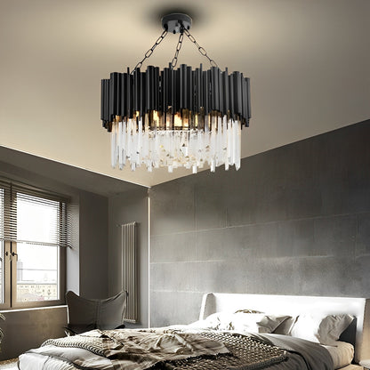 Sleek Glass Chrome Luxury Pendant Light Fixture