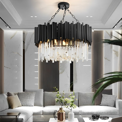 Sleek Glass Chrome Luxury Pendant Light Fixture