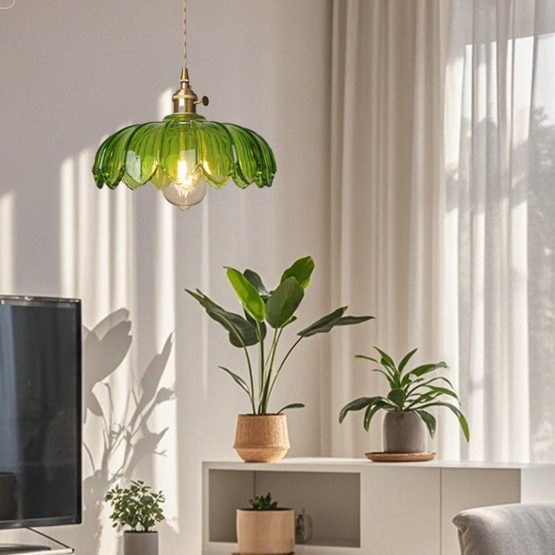 Glarefusion Chic Glass Flower Pendant Lamp