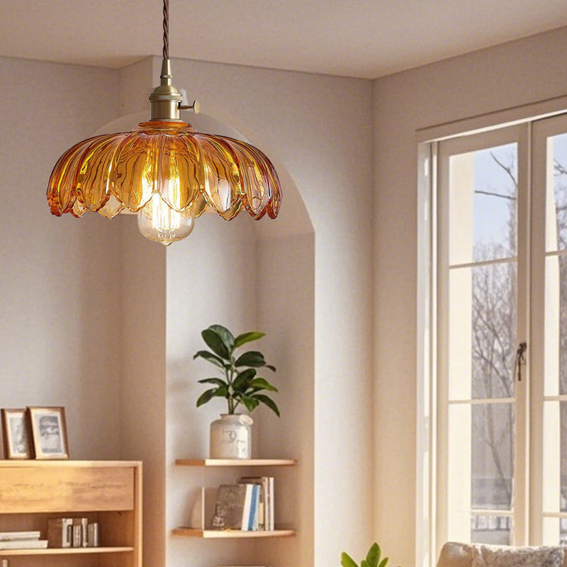 Glarefusion Chic Glass Flower Pendant Lamp