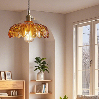 Glarefusion Chic Glass Flower Pendant Lamp