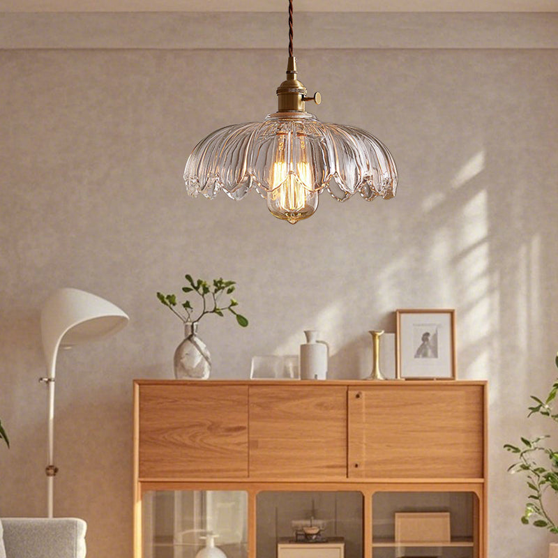 Glarefusion Chic Glass Flower Pendant Lamp