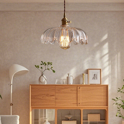 Glarefusion Chic Glass Flower Pendant Lamp