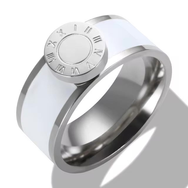 Elegant Roman Numeral Bangles and Rings Set
