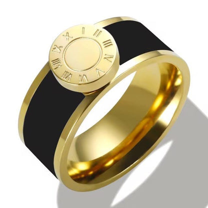 Elegant Roman Numeral Bangles and Rings Set