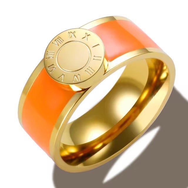 Elegant Roman Numeral Bangles and Rings Set