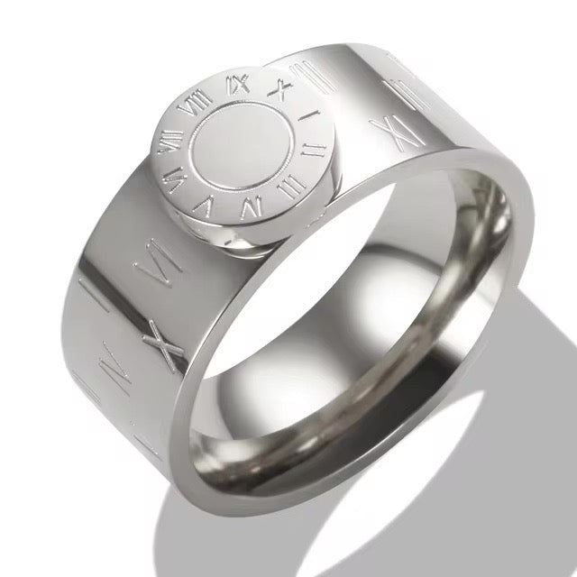 Elegant Roman Numeral Bangles and Rings Set