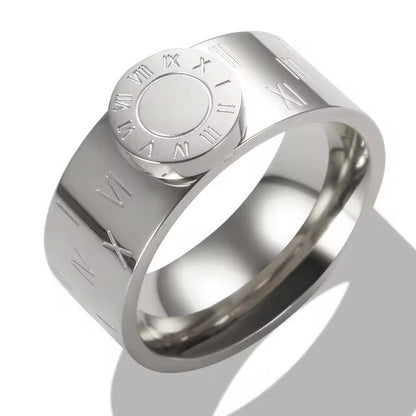 Elegant Roman Numeral Bangles and Rings Set