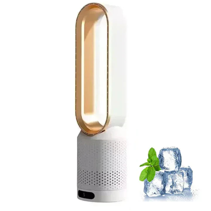 Compact Bladeless Fan with Purifier and Remote