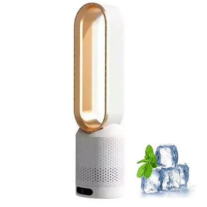 Compact Bladeless Fan with Purifier and Remote