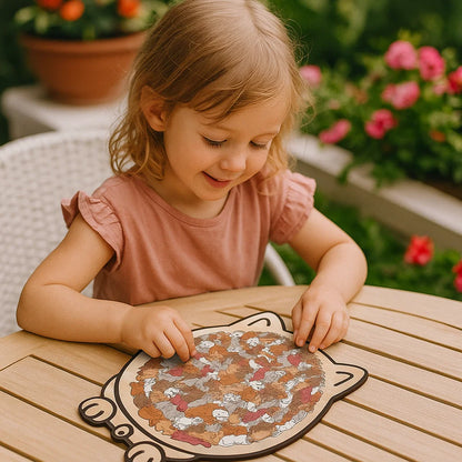 Cat Wooden Jigsaw Puzzle Toy