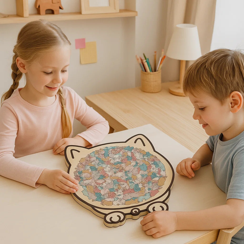 Cat Wooden Jigsaw Puzzle Toy