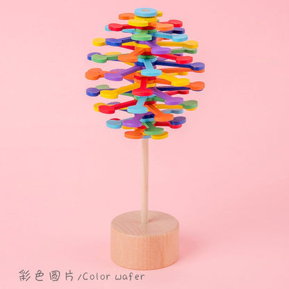Colorful Swirl Fidget Lollipop - Stress Relief Toy
