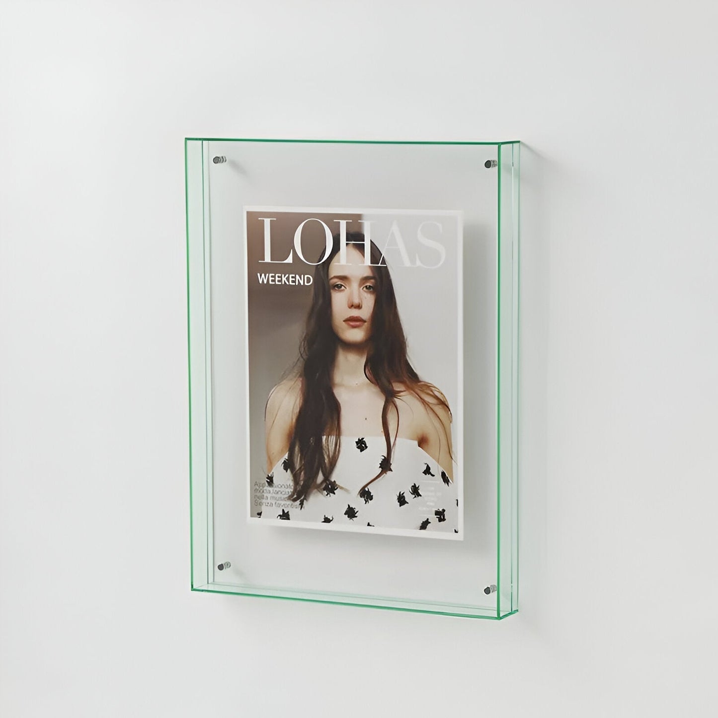 Clear Glass Picture Frame with Simple Elegant Style