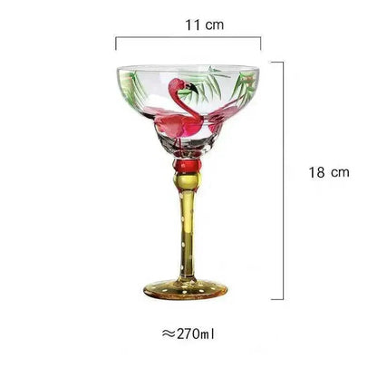 Vibrant Fiesta Margarita Glass