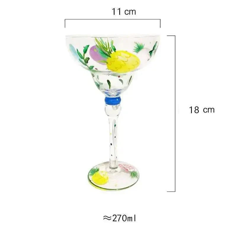 Vibrant Fiesta Margarita Glass