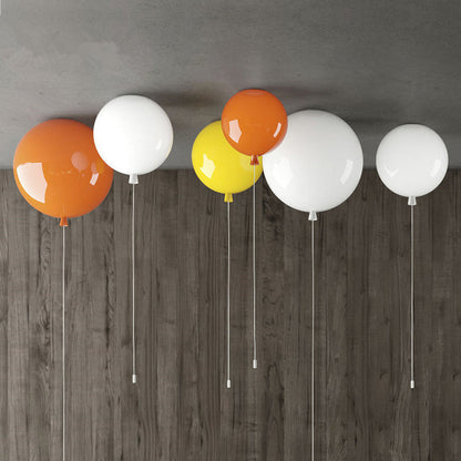 Slim Contemporary LED Globe Ceiling Light - Halri