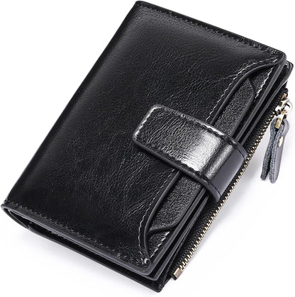 Slim Real Leather RFID Secure Travel Wallet