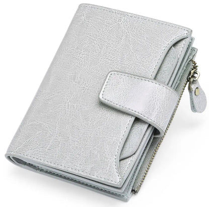 Slim Real Leather RFID Secure Travel Wallet