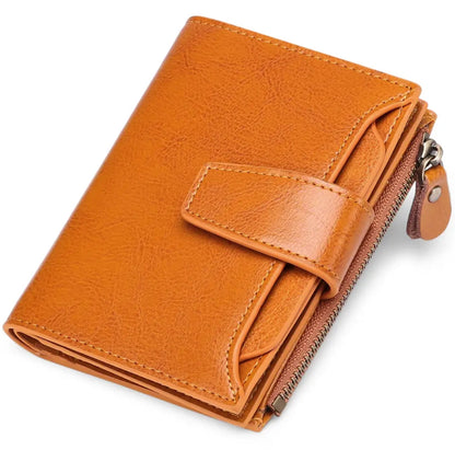 Slim Real Leather RFID Secure Travel Wallet