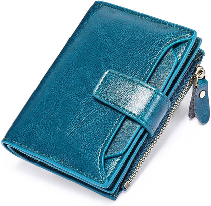 Slim Real Leather RFID Secure Travel Wallet