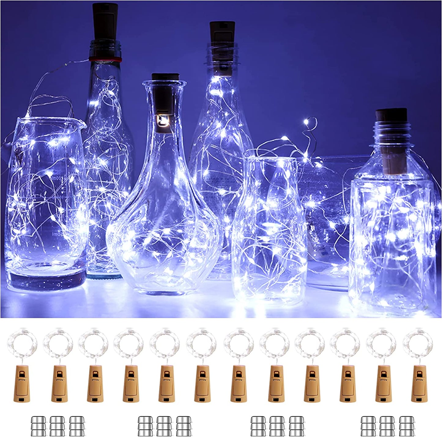 Mini Wine Bottle String Lights with Fairy LEDs