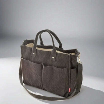 Rugged Corduroy Daily Tote Bag