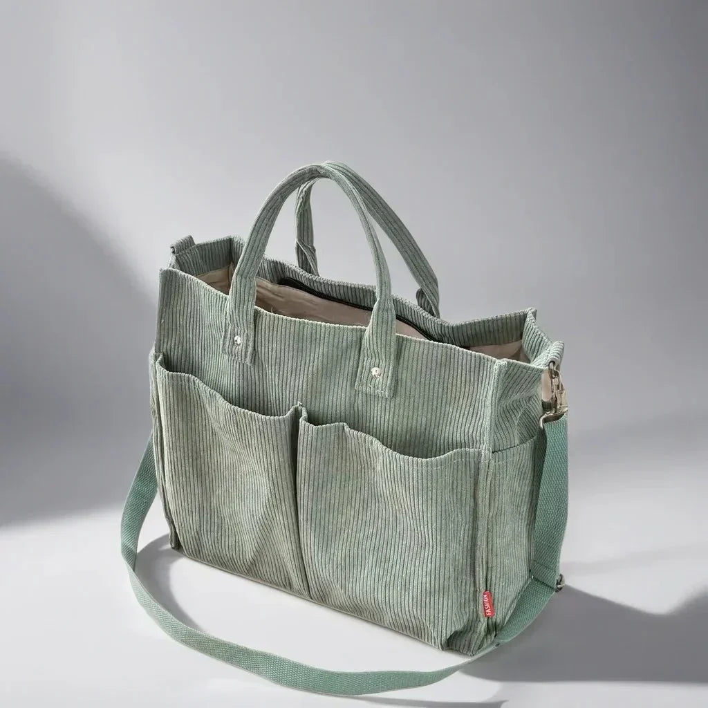Rugged Corduroy Daily Tote Bag