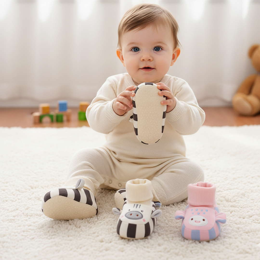 Soft Baby Booties - Warm, Grip Soles, Cozy Fit