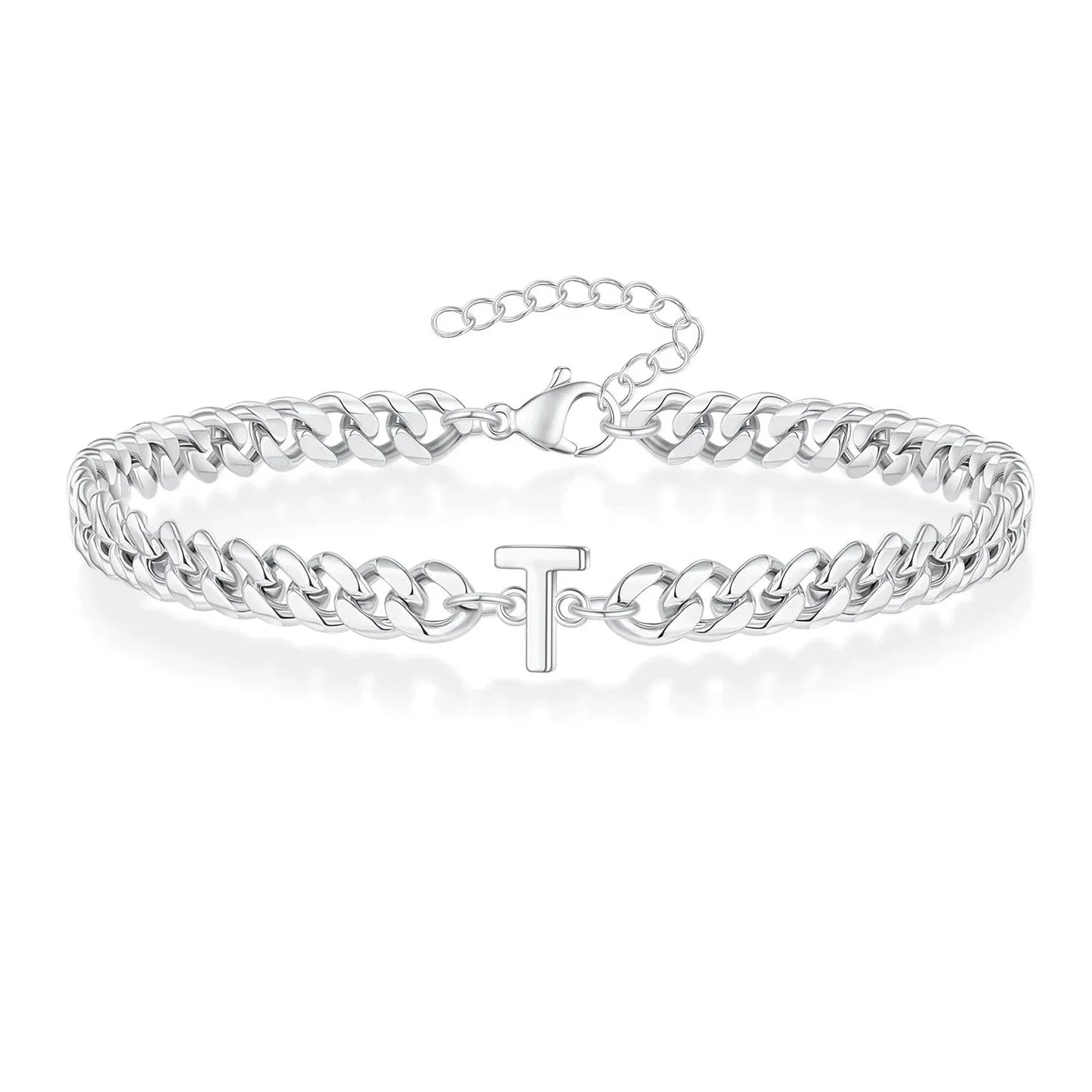 Personalized Couple Initials Cuban Chain Bracelet