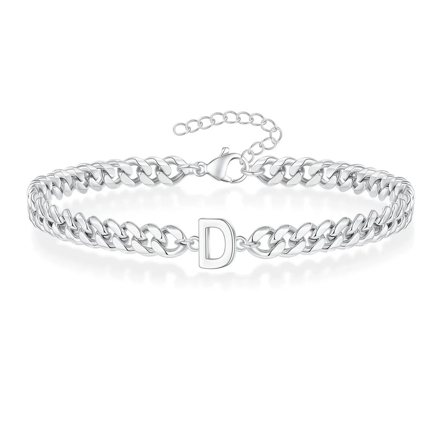 Personalized Couple Initials Cuban Chain Bracelet