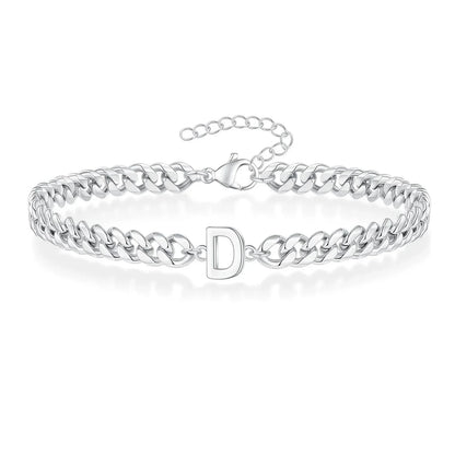 Personalized Couple Initials Cuban Chain Bracelet