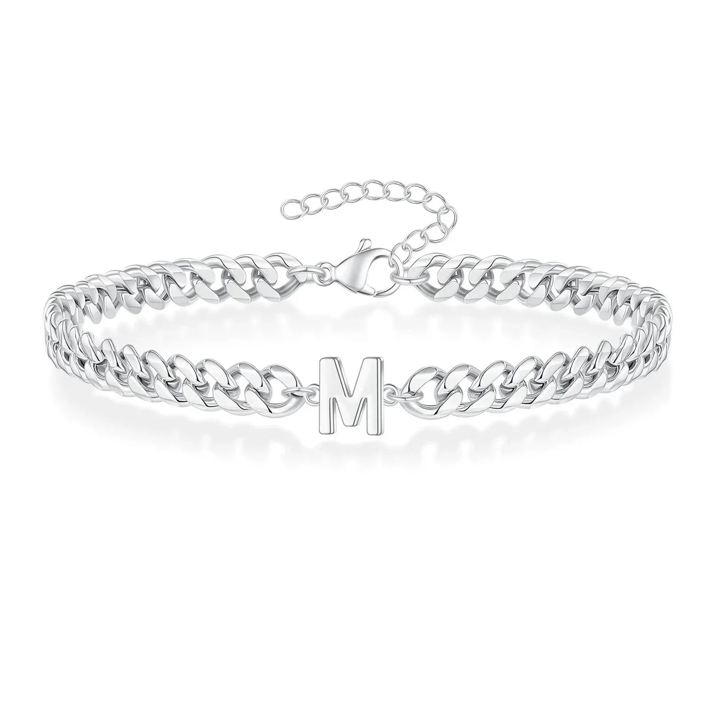 Personalized Couple Initials Cuban Chain Bracelet