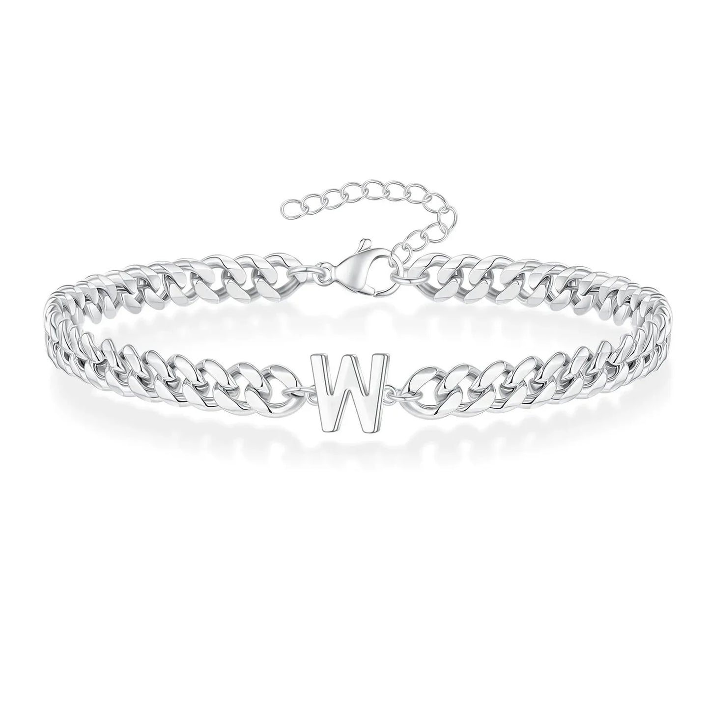 Personalized Couple Initials Cuban Chain Bracelet