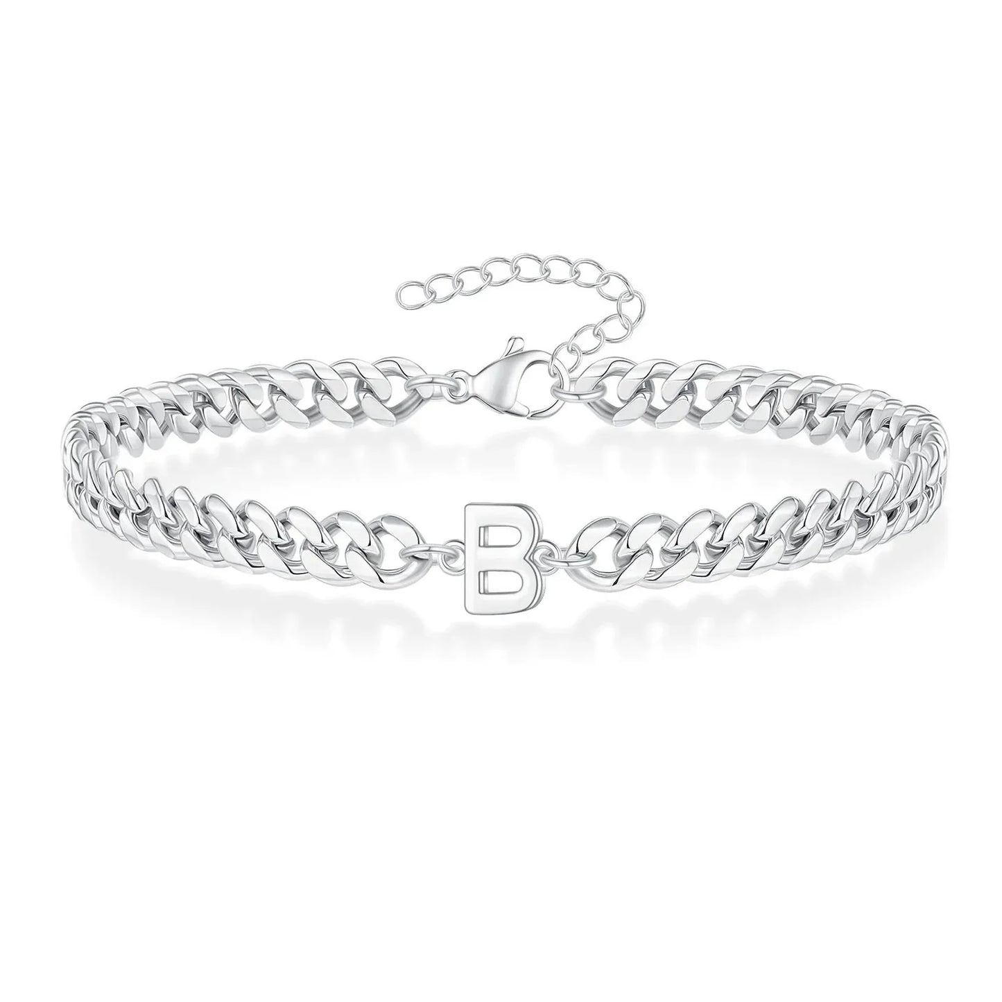 Personalized Couple Initials Cuban Chain Bracelet