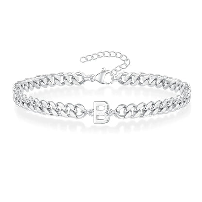 Personalized Couple Initials Cuban Chain Bracelet