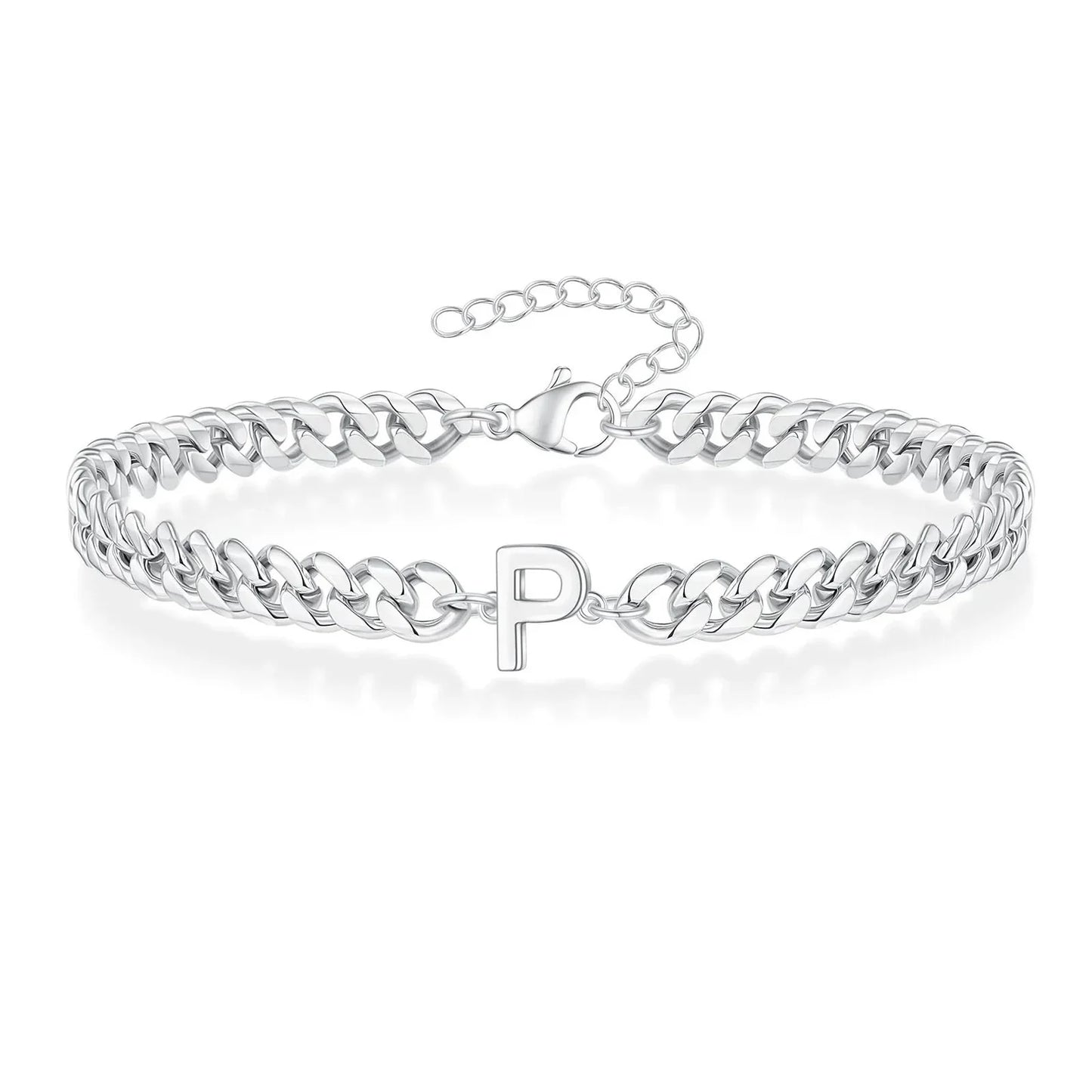 Personalized Couple Initials Cuban Chain Bracelet