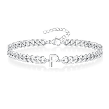 Personalized Couple Initials Cuban Chain Bracelet