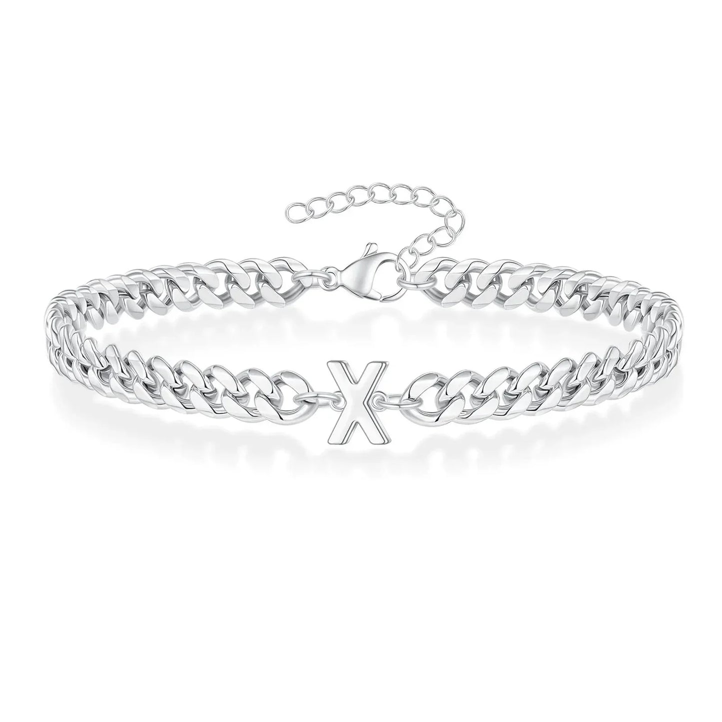 Personalized Couple Initials Cuban Chain Bracelet