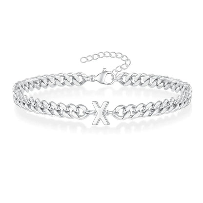 Personalized Couple Initials Cuban Chain Bracelet