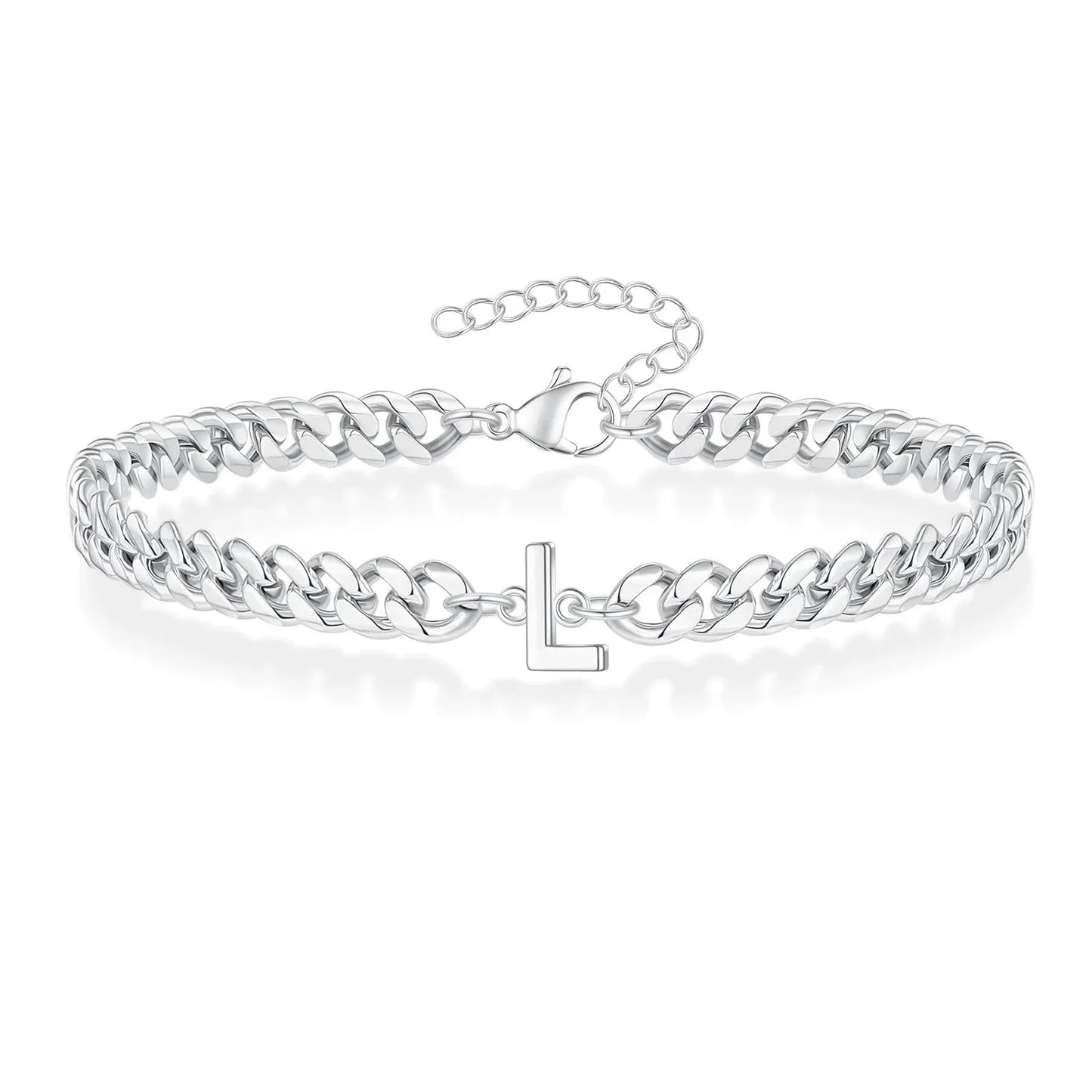 Personalized Couple Initials Cuban Chain Bracelet