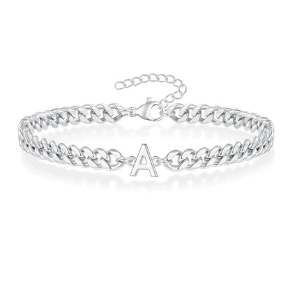 Personalized Couple Initials Cuban Chain Bracelet - Halri