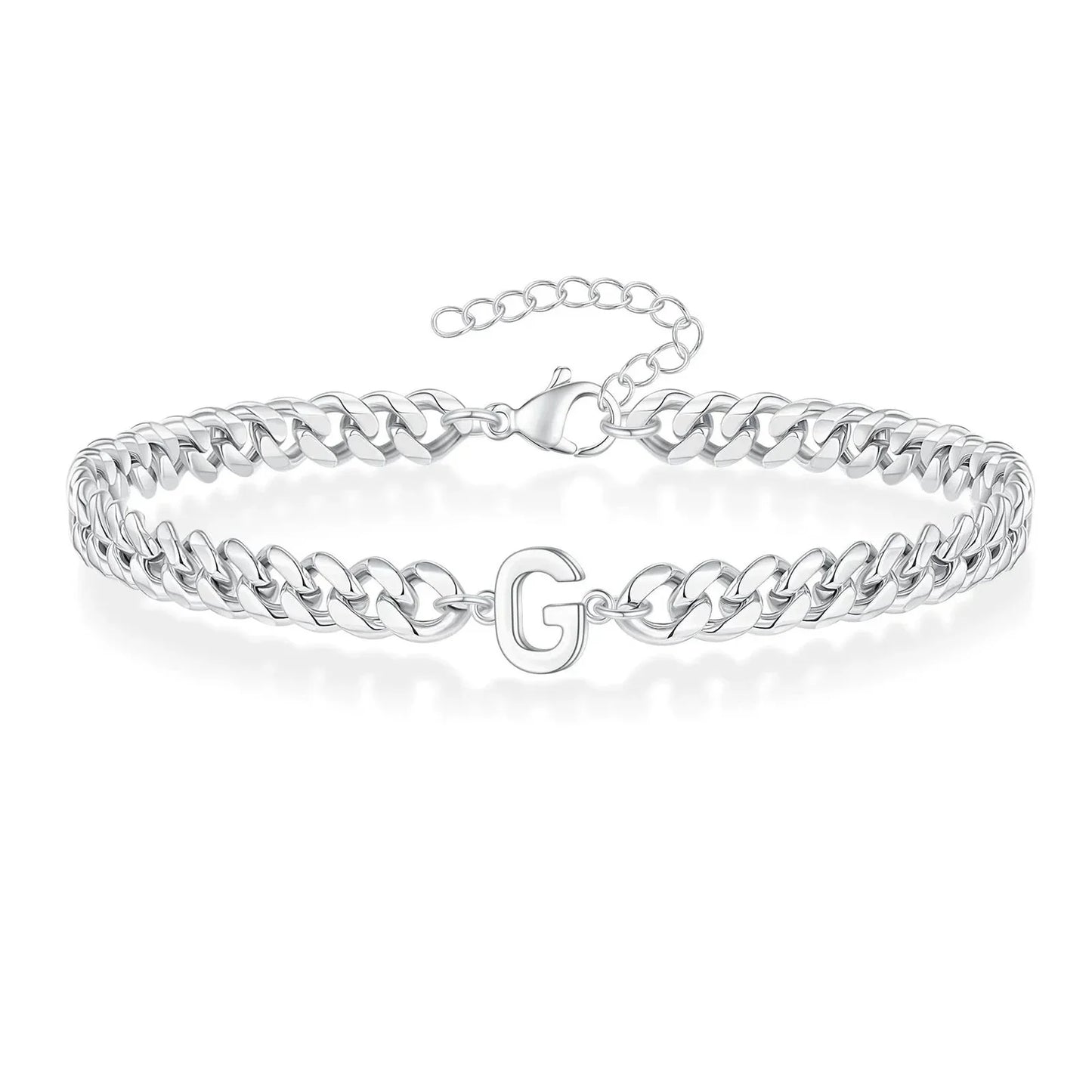 Personalized Couple Initials Cuban Chain Bracelet