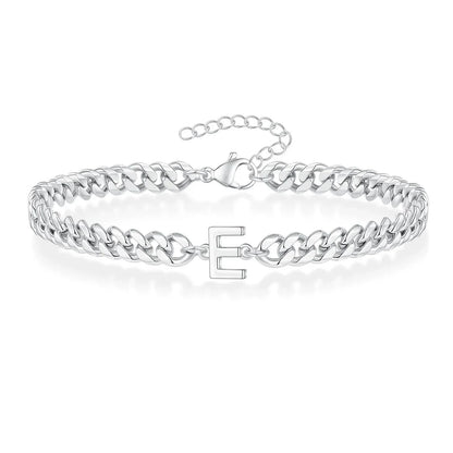 Personalized Couple Initials Cuban Chain Bracelet